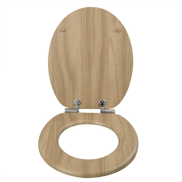 Round soft toilet seat with durable wood core on sale